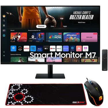 Samsung 32" Smart Monitor M7 (M70D) 4K UHD with Streaming TV + Gaming Mouse & Pad