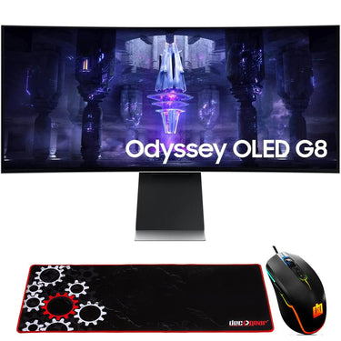 Samsung 34" G85SB OLED Ultra WQHD Curved Smart Gaming Monitor + Mouse & Pad