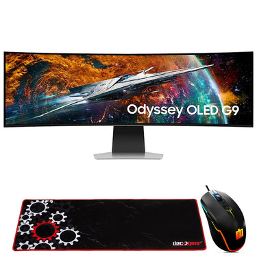 Samsung 49" Odyssey OLED G9 (G95SC) DQHD Curved Gaming Monitor + Mouse & Pad
