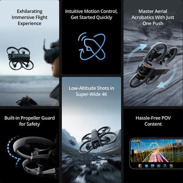 DJI Avata 2 Fly More Combo (3 Batteries) FPV Drove with Camera 4K - Open Box