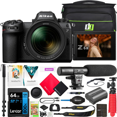 Nikon Z6III Full Frame Mirrorless Camera Bundle with 24-70mm F4 S Lens Accessories Kit