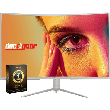 Deco Gear 39" Curved Widescreen Gaming Monitor White (Open Box) + 1 Year Warranty