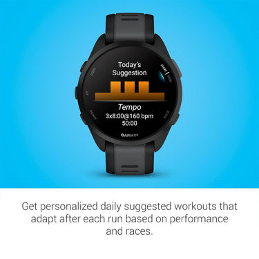 Garmin Forerunner 165 Smart Sport Watch Black+Slate Gray w/ 26 Month Protection