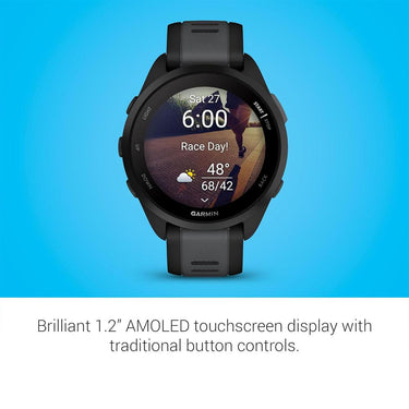 Garmin Forerunner 165 Smart Sport Watch Black+Slate Gray w/ 26 Month Protection