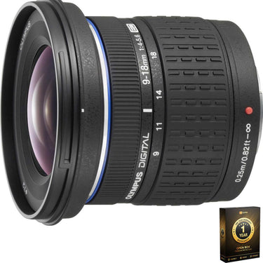 Olympus Super Wide Angle 9-18mm Zuiko Lens for Olympus D.SLR (Open Box) + Warranty Pack