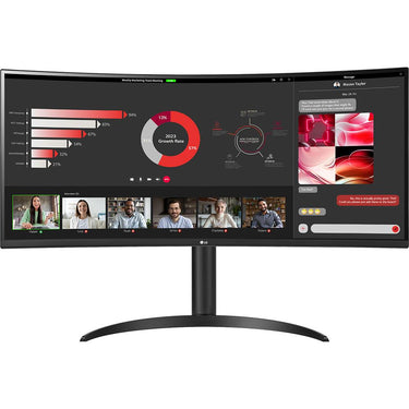 LG 34WR55QC-B 34" Curved UltraWide WQHD Monitor (Open Box) +1 Year Warranty Pack
