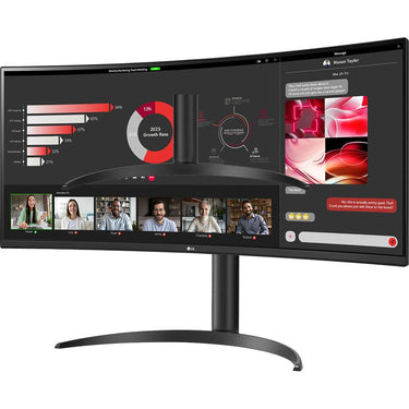 LG 34WR55QC-B 34" Curved UltraWide WQHD Monitor (Open Box) +1 Year Warranty Pack