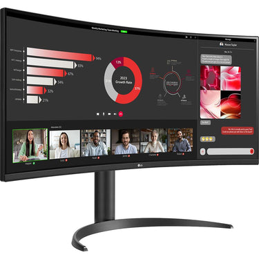 LG 34WR55QC-B 34" Curved UltraWide WQHD Monitor (Open Box) +1 Year Warranty Pack