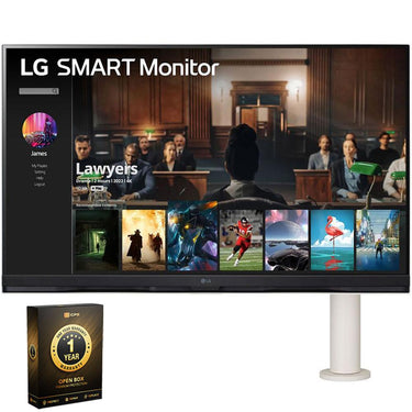 LG 32" 4K UHD Smart Monitor with Ergo Stand (Open Box) + 1 Year Warranty Pack