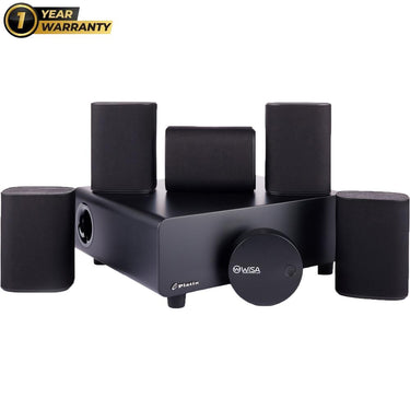 Platin Milan 5.1 7-Piece Speaker System with Transmitter Open Box +1 Year Warranty Pack