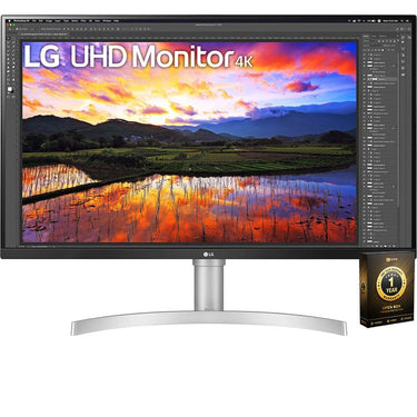 LG 32UN650-W 32" UHD IPS Ultrafine Monitor (Open Box) + 1 Year Warranty Pack