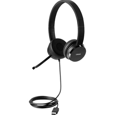 Lenovo 100 Stereo USB Headset in Black - 4XD0X88524