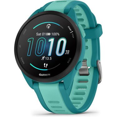 Garmin Forerunner 165 Music Smart Sport Watch, Turquoise + Aqua w/ Warranty Bundle