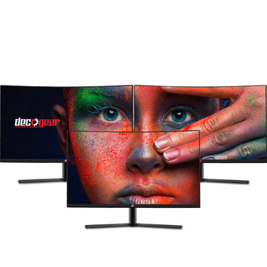 Deco Gear 27-Inch 2560x1440 Color Accurate VA Curved Monitor, 99% sRGB, 144Hz, 3-Pack