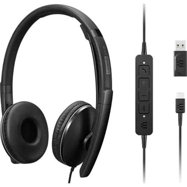 Lenovo Wired ANC Headset (Gen 2 UC) in Black - 4XD1M39029