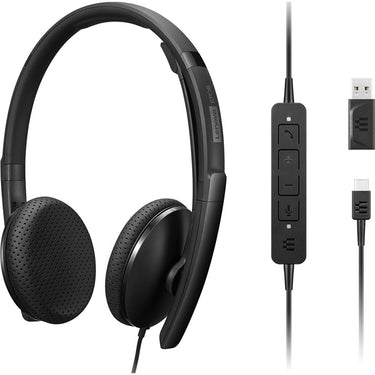 Lenovo Wired VoIP Headset (Teams) in Black - 4XD1M45626