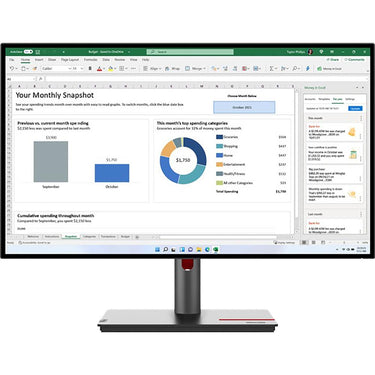 Lenovo 27" ThinkVision P27q-30 Monitor in Raven Black - 63A2GAR1US