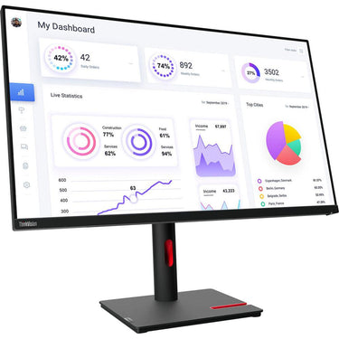 Lenovo 21.5" ThinkVision T22i-30 Full HD WLED LCD Monitor in Raven Black - 63B0MAT6US