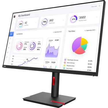 Lenovo 21.5" ThinkVision T22i-30 Full HD WLED LCD Monitor in Raven Black - 63B0MAT6US