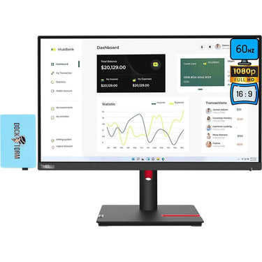 Lenovo 23" ThinkVision T23i-30 Monitor in Raven Black - 63B2MAT6US