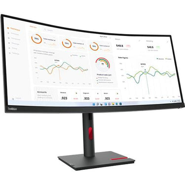 Lenovo ThinkVision T34w-30 34" WQHD 3440x1440 60Hz 21:9 4ms 1500R Curved Monitor
