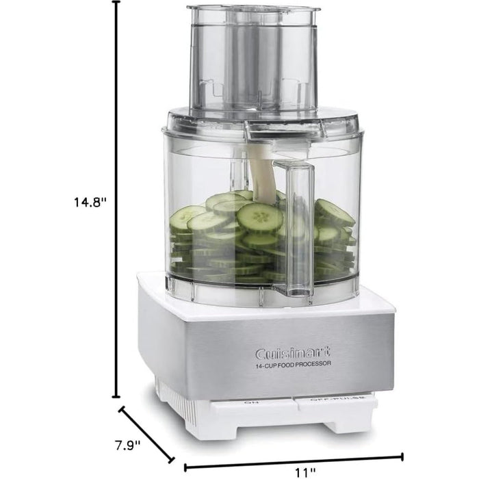 Cuisinart DFP-14BCWNY Food Processor Custom, 14 Cup, White, Refurbishe