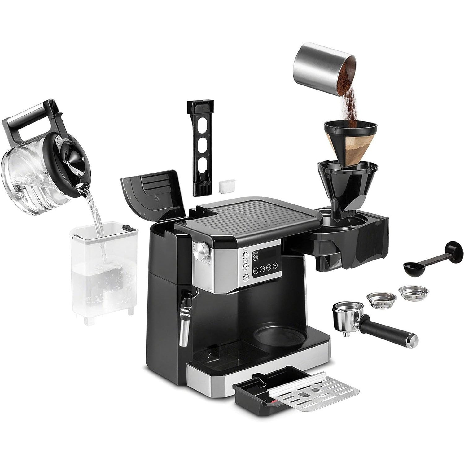 Delonghi COM532M AllinOne Combination Coffee Maker & Espresso Machin