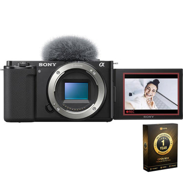 Sony Alpha ZV-E10 APS-C Mirrorless Vlog Camera (Body) OPEN BOX + 1 Year Warranty Pack