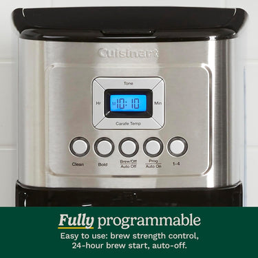 Cuisinart 12-Cup Programmable Coffeemaker - Stainless Steel - DCC-3850TG, Refurbished