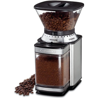 Cuisinart Supreme Grind Burr Mill-brushed Chrome, Silver, Automatic, Refurbished