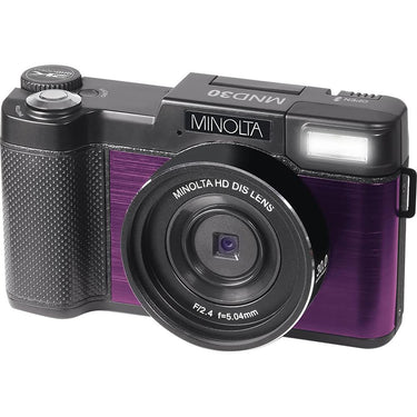 Minolta 30 MP 2.7K Ultra HD 4X Zoom Digital Camera (Open Box) + 1 Year Warranty