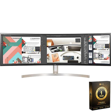 LG 49" Class 32:9 UltraWide IPS Curved LED Monitor OPEN BOX + 1 Year Warranty Pack
