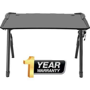 Deco Gear 47" LED Gaming Desk, Carbon Fiber Surface (Open Box) + 1 Year Warranty