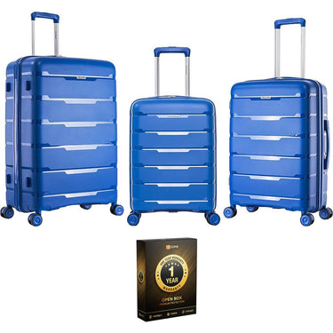 Rockland Pasadena 3pc Hardside Luggage Nested Spinner Set (Open Box) + 1 Year Warranty