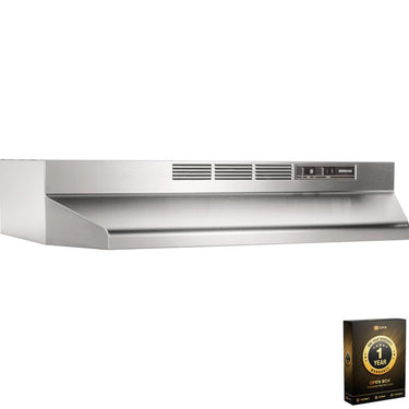 Broan 30" Capable Non-Ducted Under-Cabinet Range Hood OPEN BOX + 1 Year Warranty Pack