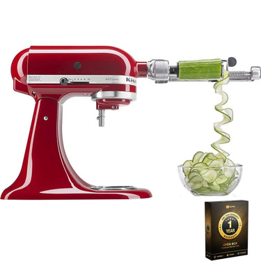 KitchenAid 7 Blade Spiralizer Plus with Peel, Core and Slice OPEN BOX +1 Year Warranty Pack