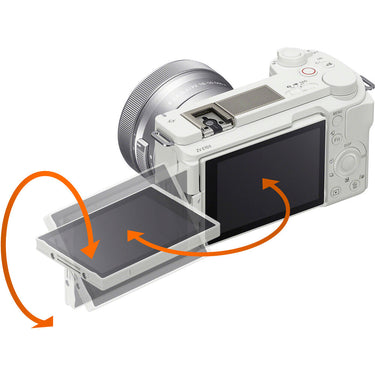 Sony Alpha ZV-E10 II APS-C Interchangeable Lens Mirrorless Content Camera (White)