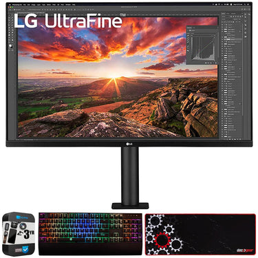 LG 32" UltraFine Display Ergo Stand UHD 4K HDR10 Monitor w/ 3Yr Warranty Bundle