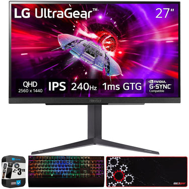 LG 27GR83Q-B 27" UltraGear QHD 1ms 240Hz Gaming Monitor w/ 3Yr Warranty Bundle