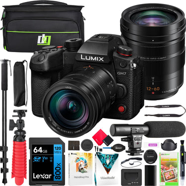 Panasonic LUMIX GH7 Mirrorless Micro Four Thirds Camera + 12-60mm Lens Kit DC-GH7LK Bundle