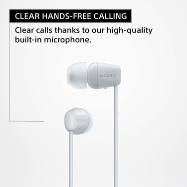 Sony WI-C100 Wireless In-Ear Headphones 2-Pack Bundle (White)