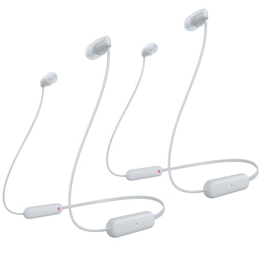 Sony WI-C100 Wireless In-Ear Headphones 2-Pack Bundle (White)