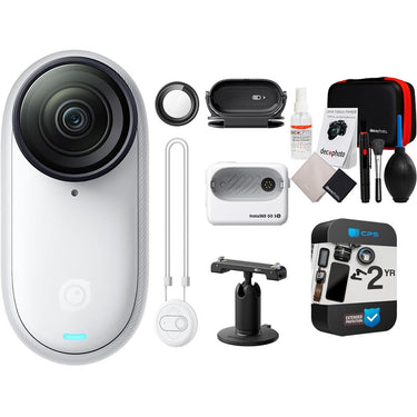 Insta360 GO 3S (128GB White) Waterproof 4K Action Camera Bundle +2 Year Warranty