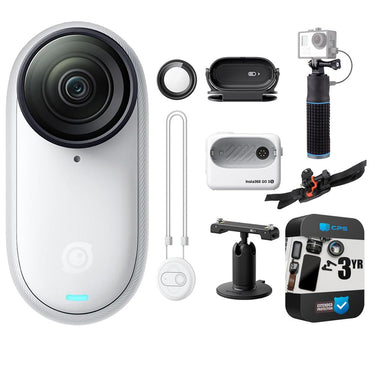 Insta360 GO 3S (128GB White) Waterproof 4K Action Camera + 3 Year Warranty Pack