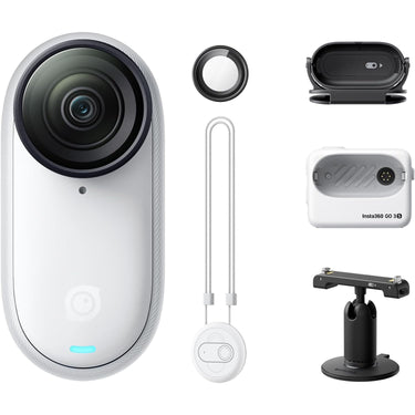 Insta360 GO 3S (128GB White) Waterproof 4K Action Camera + 3 Year Warranty Pack