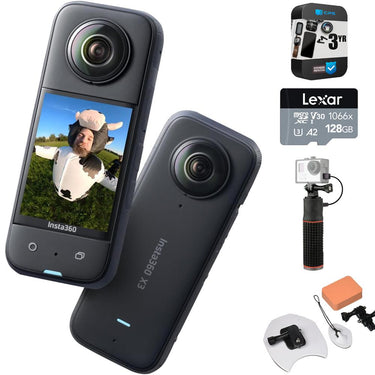 Insta360 X3 360CAM 5.7K 360 Video, 72MP Photos w/ 3Yr Warranty + Accessories Bundle