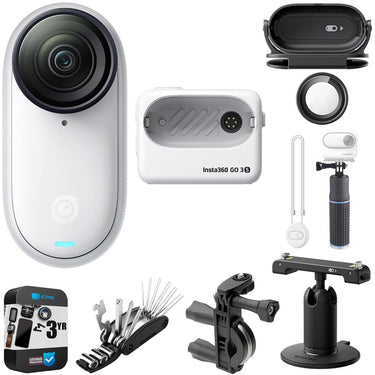 Insta360 GO 3S 128GB Tiny Mighty 4K Action Camera w/ 3Yr Warranty + Bike Accessory Bundle