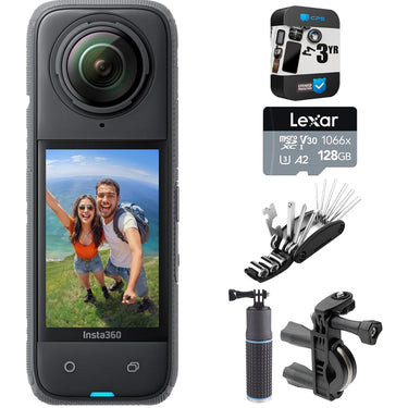 Insta360 X4 360 Camera Tiny 2.7K Action Cam w/ 3Yr Warranty + Bike Accessory Bundle