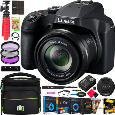 Panasonic LUMIX FZ80D Point and Shoot 4K Digital Camera w/ 20-1200mm Lens DC-FZ80D Bundle