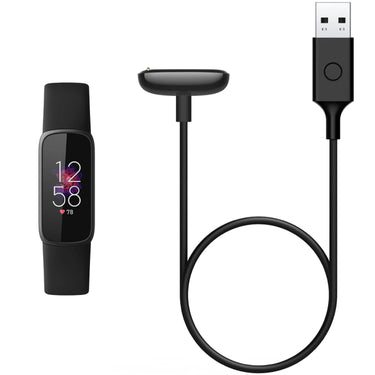 Fitbit Luxe & Charge 5 and Retail Charging Cable, Official Product, Black, Smartphone